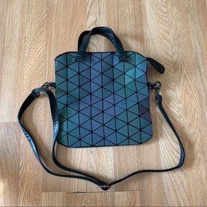 Iridescent Geometric Patterned Crossbody